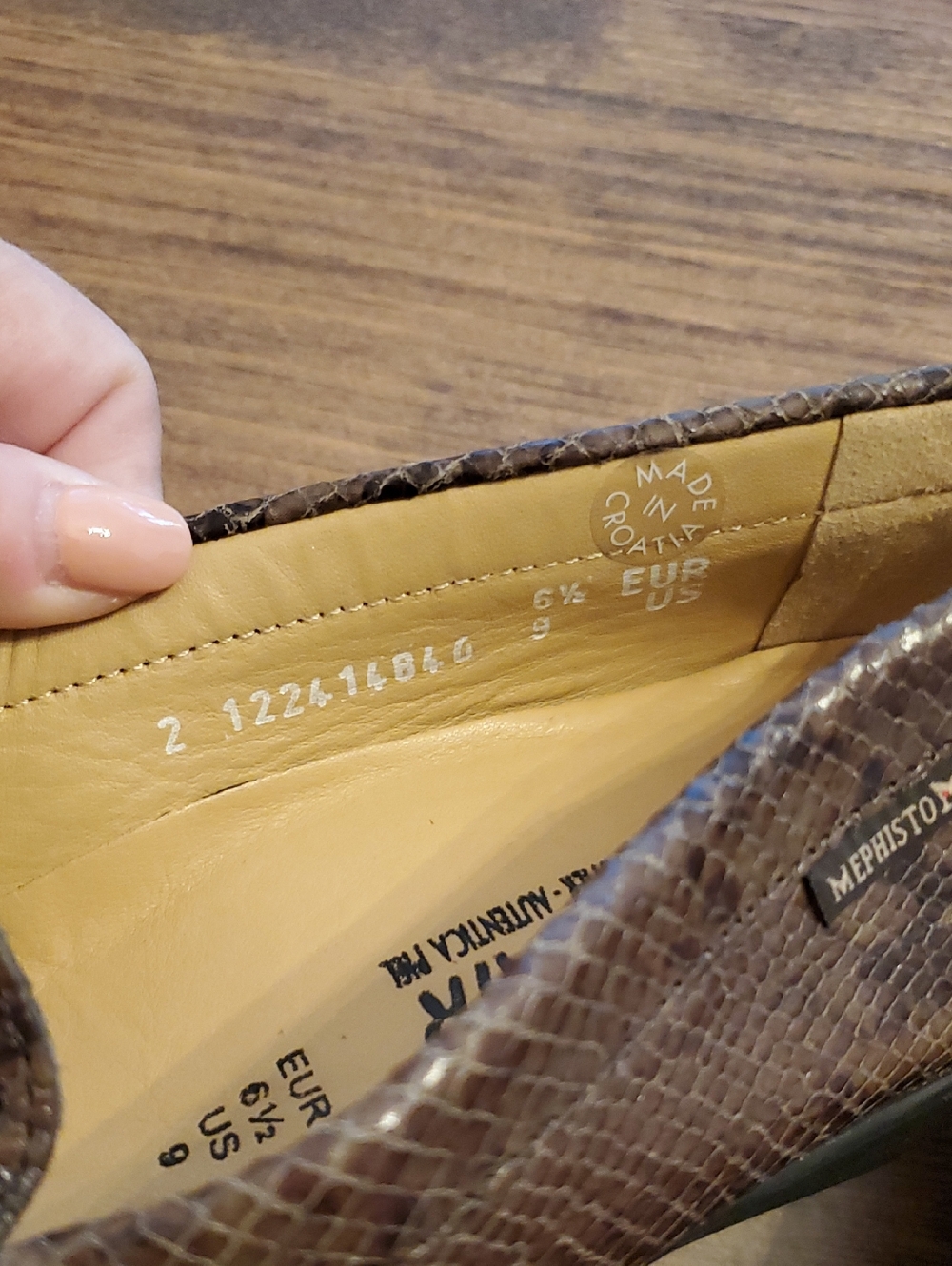 Mephisto Natala Brown Snake-Print Leather Bit Loafers Women's Sz 9 Like New - Picture 6 of 14